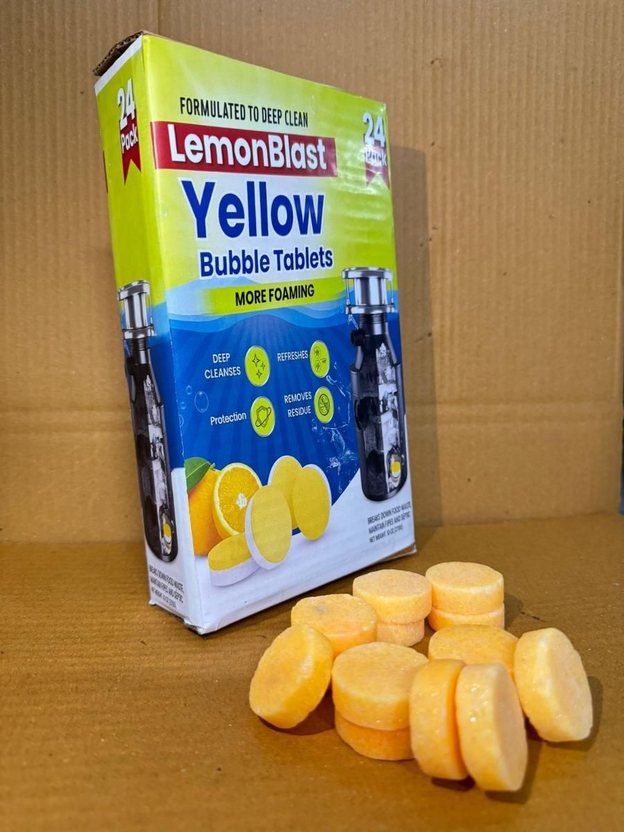LemonBlast Effervescent Yellow Bubble Tablets (24 pcs)